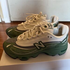 New Balance Green and White Sneakers
